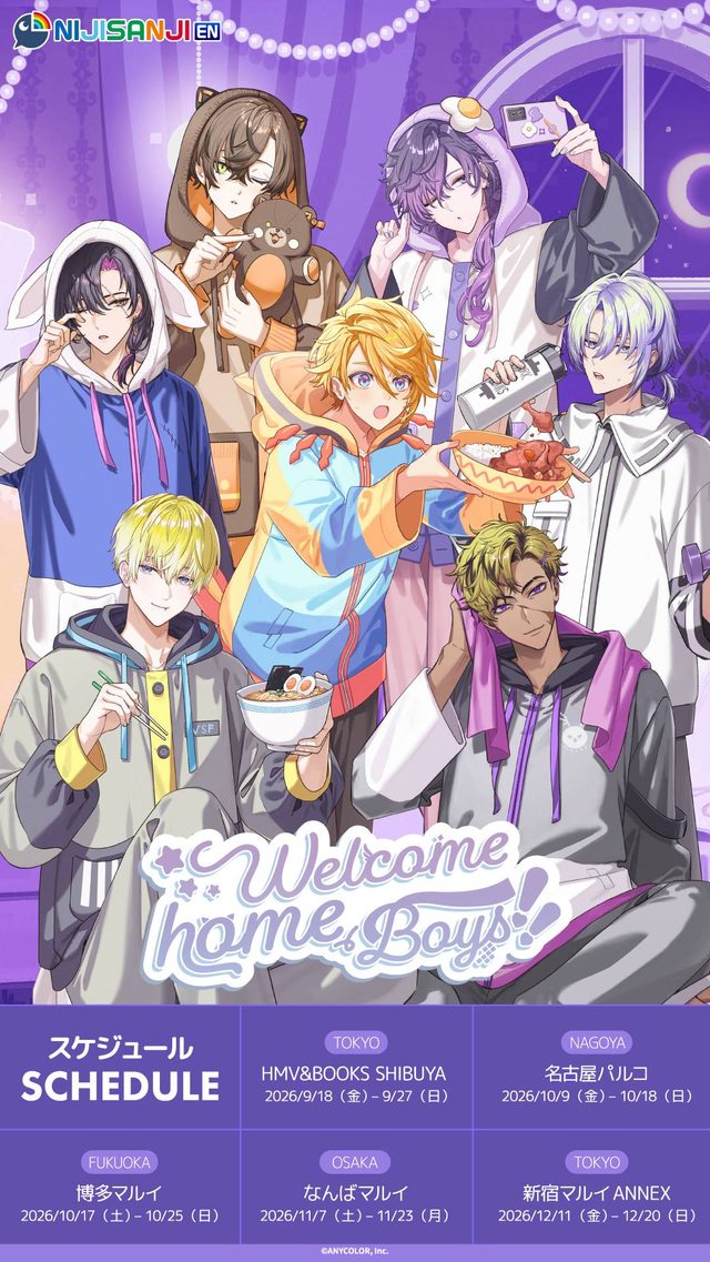 NIJISANJI EN Welcome home, boys! ポップアップストア（なんばマルイ）